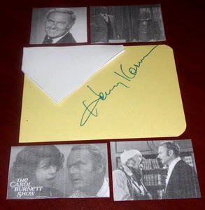 Harvey Korman Autographed Collectors Page Blazing Saddles Carol Burnett Show TV - Picture 1 of 2