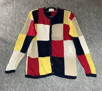 Breckenridge Sweater Womens Small Multicolor Patchwork Colorblock Cardigan - Image 1 of 4