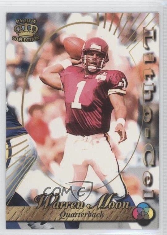 1996 Pacific Litho-Cel Warren Moon #Litho-59 HOF - Image 1 of 2