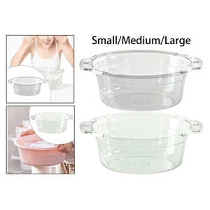 Tragbare Spülwanne klar Geschirrtopf zum Spülen von Geschirr zum Aufbewahren von Waschen - Bild 1 von 14