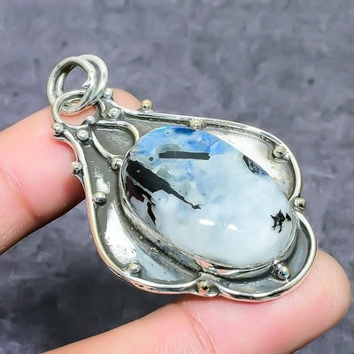 Colgante de joyería de plata de ley 925 con piedras preciosas de luna arco iris 2,09" f796 Foto 1 de 3