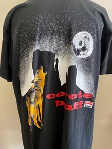 Vintage 90s Marlboro Adventure Team Coyote Bluff Graphic Black Shirt - Picture 1 of 8