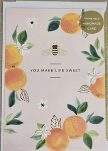 HALLMARK SIGNATURE PAPER QUILLING ORANGE TREE BEE MOTHER'S DAY CARD - Picture 1 of 5