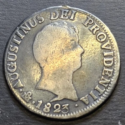 Moneda de Plata 1823 MoJM 2 Reales México Imperator Iturbide Rara y Escasa  Foto 1 de 4