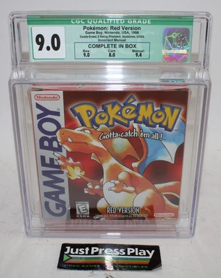 Pokemon: Red Version Nintendo Game Boy Sandshrew CIB CGC Q9.0 w/ 9.0 Box! - Image 1 of 4