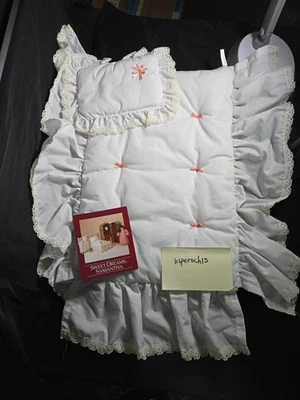 American Girl Samantha's Brass Bed, Mattress, Bedspread, Pillow USED - Image 1 of 4