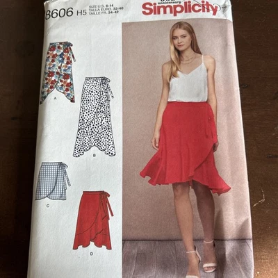 Simplicity Pattern 8606 Misses Wrap Skirt In 4 Lengths Sz 6-14 - Image 1 of 3