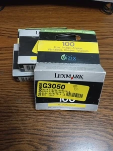 (3) LEXMARK 100 Yellow Ink Genuine OEM Cartridge Sealed NOS - Picture 1 of 5