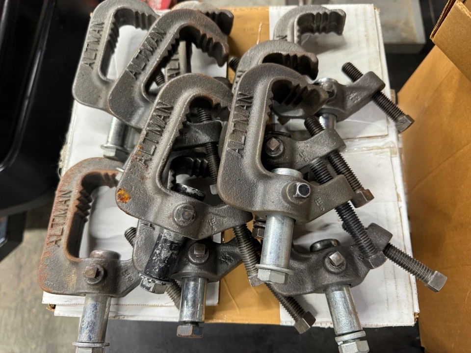 Lot of 10 Altman Stage Heavy Duty Pipe C Clamp Cast Iron - Image 1 of 1