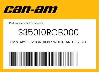 Can-Am 正品点火开关和钥匙套装 - S35010Rcb000 — 第 1/4 张图片
