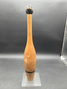 Vintage Antik Anfang 1900 Holz Jonglieren Zirkus Übung Clubs GROSS 15" 1 Pfund - Bild 1 von 9