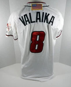 Camiseta deportiva blanca 2018 Albuquerque Isotopes Pat Valaika #8 usada en juegos - Imagen 1 de 6