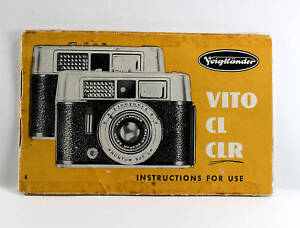 Voigtlaender Vito CL and CLR Instruction Book, 24 pages