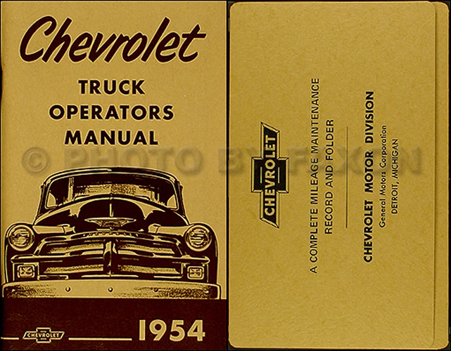 1954 Chevy Camion Proprietari Manuale Con Busta 54 Chevrolet Pickup Suburban - Immagine 1 di 1