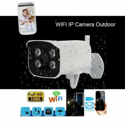 TELECAMERA WIFI DA ESTERNO IP CAMERA P2P WIRELESS IR INFRAROSSI IP CAM MICRO SD - Immagine 1 di 4
