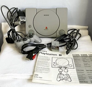 PS 1 Playstation Spielsystem Modell SCPH-7501, Analog Controller, Memory Card, - Bild 1 von 12