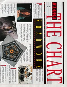 Original Fall 1992 Tama Drums "The Chart Roadwork" Newsletter / Poster EX COND - Imagen 1 de 3