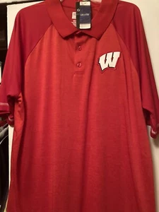 Wisconsin Badgers Box Seat Polo Golf Shirt Neu mit Etikett Größe XL - Bild 1 von 2