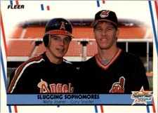 1988 Fleer #622 Slugging Sophomores Wally Joyner Cory Snyder Baseball Card