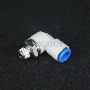 Conector de montaje giratorio KSL 1/8" BSPP-8 mm articulación pushfit codo KS - Imagen 1 de 6