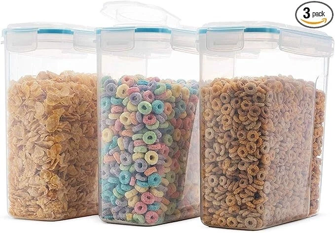 Komax Biokips Original Airtight Cereal Container (3Pack) | 4Lx3, new, us seller - Image 1 of 1