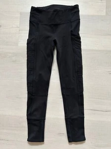 Ivivva Leggings Yoga Pants Girls Size 7 Side Pockets Ankle Zip - Picture 1 of 4