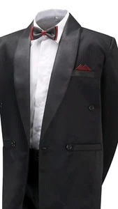 Boys-Black-Tuxedo-Suit-4-Piece-Prom-Cruise-Party-James 6 months- 15 years - Picture 1 of 5