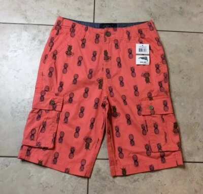 PANTALONES CORTOS DE CARGA LUCKY BRAND con estampado de piña Living Coral ~ Niños 12 ~ Nuevos con etiquetas $ 42.50 Foto 1 de 4