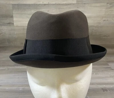 Sombrero Fedora Vintage Champ Feel the Felt Talla 6 3/4 Gris Oscuro The Criterion Xenia Foto 1 de 4