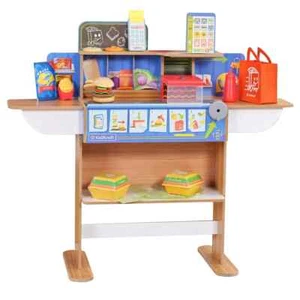 KidKraft 2-in-1 Restaurant & Delivery Wooden Play Store with 25+ Accessories - Picture 1 of 11