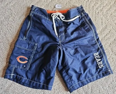Chicago Bears Mens Swim Trunks Small Blue Orange  Polyester GII Apparel NFL 8474 - Image 1 of 4