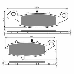 Goldfren Front Right Brake Pads for Kawasaki NINJA 650R 2008-2016 (S3 X2) - Picture 1 of 3