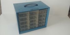 vintage Akro Mils 15 drawer metal small parts bin organizer model 11-615