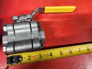 TCI TC-4000S 3/4" Manual Ball Valve Forged Steel 3 Piece 2000WOG Socket Weld NeW - Picture 1 of 2