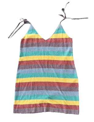 ModCloth Metallic Rainbow Tank Mini Dress Striped Size Large - Image 1 of 4