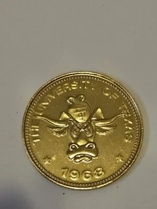 1968 **UNIVERSITY OF TEXAS** {35TH ANNIVERSARY} HUMBLE S.W.C. BROADCASTS TOKEN! - Picture 1 of 2