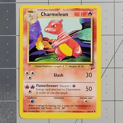 Charmeleon Base Set 2 Oc Miscut Error Pokemon Card 35/130 - Image 1 of 4