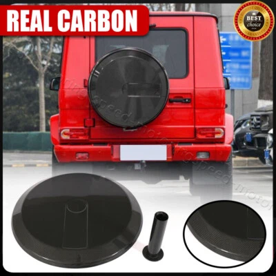 Cubierta de neumático de rueda de repuesto de carbono real para Benz Clase G W463 G550 G63 G65 04-18 Foto 1 de 4