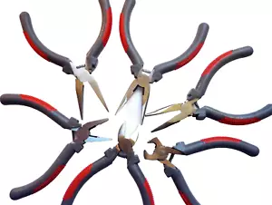 Pliers Set 6-Piece Small Professional Mini Pinch Cable Pliers for Electrical Fine Working - Picture 1 of 12