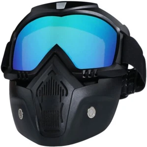 Snowboard Ski Snowmobile Motorcycle Helmet Riding Goggles Glasses With Face Mask - Picture 1 of 5