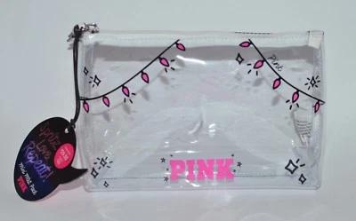 VICTORIA'S SECRET 粉色透明灯 MAKEUP COSMETIC CASE 美容包 有机 — 第 1/4 张图片