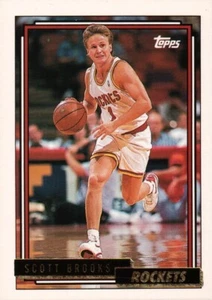 1992-93 Topps Gold #320 - Scott Brooks - Houston Rockets  92-696 - Picture 1 of 2
