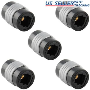 (5-pack) TosLink Optical Coupler Digital Audio Fiber Optic Female Extension 5X - Picture 1 of 2