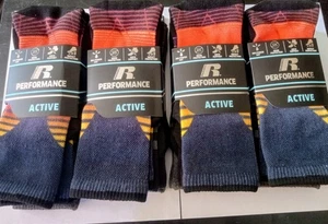 12 Pairs Of Boys Russell Brand Performance Crew Socks Size LG - Picture 1 of 4