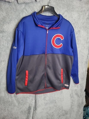Chicago Cubs Jacket - Full front Zip - Mens Large Stitches. 100% Polyester - Image 1 of 4