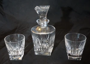 Waterford Kristall "Clarion" Karaffe 7 3/4" & 2 altmodische Gläser Irland - Bild 1 von 22