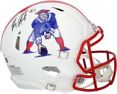 Casco Autografiado Rob Gronkowski Patriots Fanáticos Auténtico Certificado de Autenticidad Artículo #14349967 Foto 1 de 2