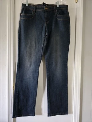 Daisy Fuentes Jeans Womens 12 Bootcut Embroidered Pocket Mid Rise Stretch Denim - Image 1 of 4