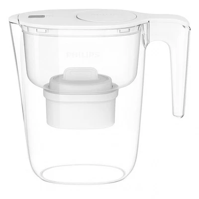 Carafe filtrante 2,6 L blanche avec 12 filtres en Microfiltration Philips PHAWP2 - Photo 1/3