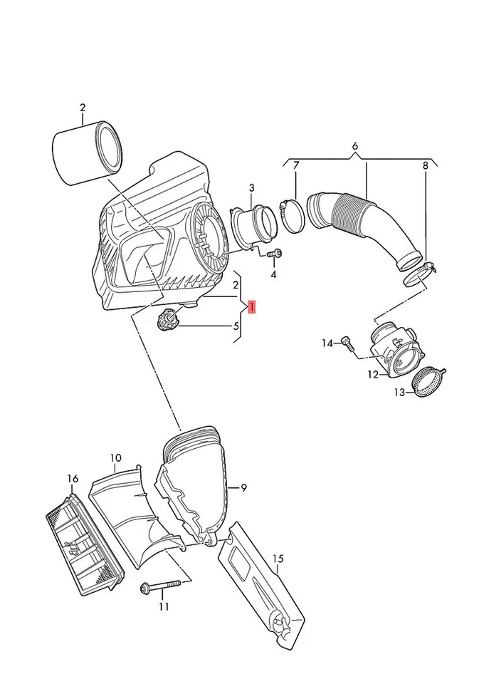 Original AUDI A6 Allroad Qu. Filtro de aire Quattro Avant S6 4G0133838E Foto 1 de 1